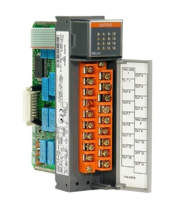 Allen-Bradley 1746-OW16 SLC 500 16-Channel Relay Output Module. Relay Contact Outputs; 8 Outputs Per Common